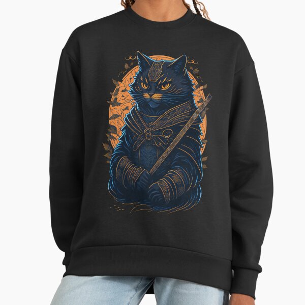 Anthropomorphic Samurai Cat - Adult & Kids T-Shirts, Sweatshirts & Hoodies apparel design preview 1