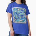 Very blue colorful geometric abstract design - Adult & Kids T-Shirts, Sweatshirts & Hoodies apparel design preview 1