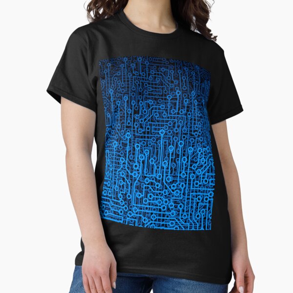 Reboot III BLUE Computer Circuit Board Pattern - Adult & Kids T-Shirts, Sweatshirts & Hoodies apparel design preview 1