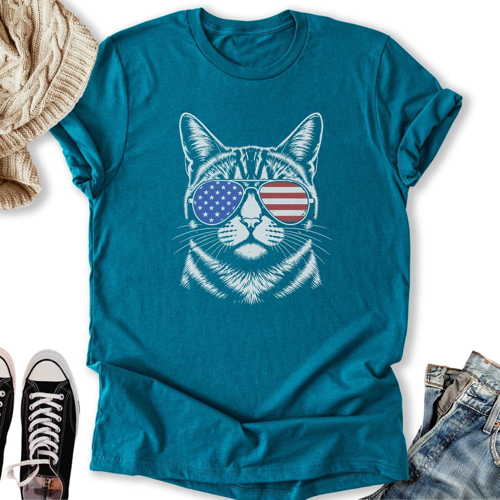 USA Aviator Cat - Adult & Kids T-Shirts, Sweatshirts & Hoodies apparel design preview 2