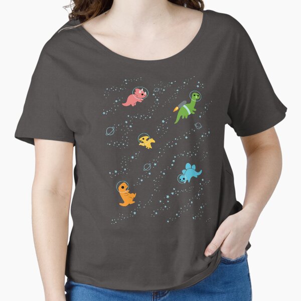 Dinosaurs In Space Pattern Relaxed Fit - Adult & Kids T-Shirts, Sweatshirts & Hoodies apparel design preview 1