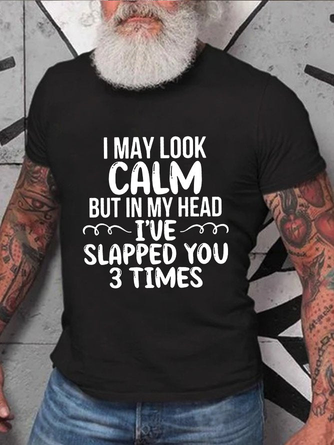 I May Look Calm Print Men Slogan - Adult & Kids T-Shirts, Sweatshirts & Hoodies apparel design preview 2