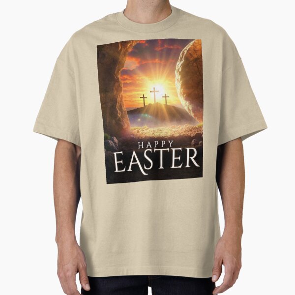 Happy Easter Crosses Christian Resurrection Sunrise - Adult & Kids T-Shirts, Sweatshirts & Hoodies apparel design preview 1