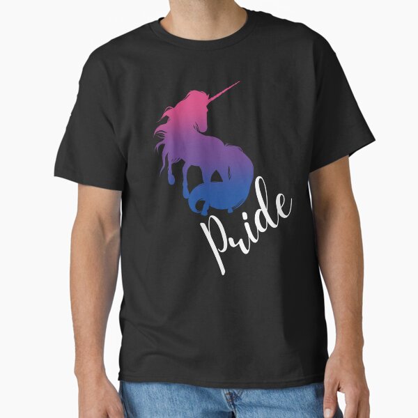 LGBTQ Pride, Unicorn in Bisexual Flag Colors - Adult & Kids T-Shirts, Sweatshirts & Hoodies apparel design preview 1