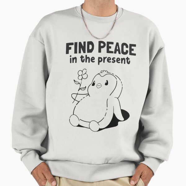 Pudgy Penguins Find Peace in The Present - Adult & Kids T-Shirts, Sweatshirts & Hoodies apparel design preview 1