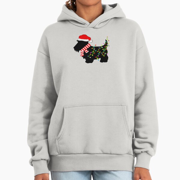 Christmas Scottie Dog With Lights - Adult & Kids T-Shirts, Sweatshirts & Hoodies apparel design preview 1