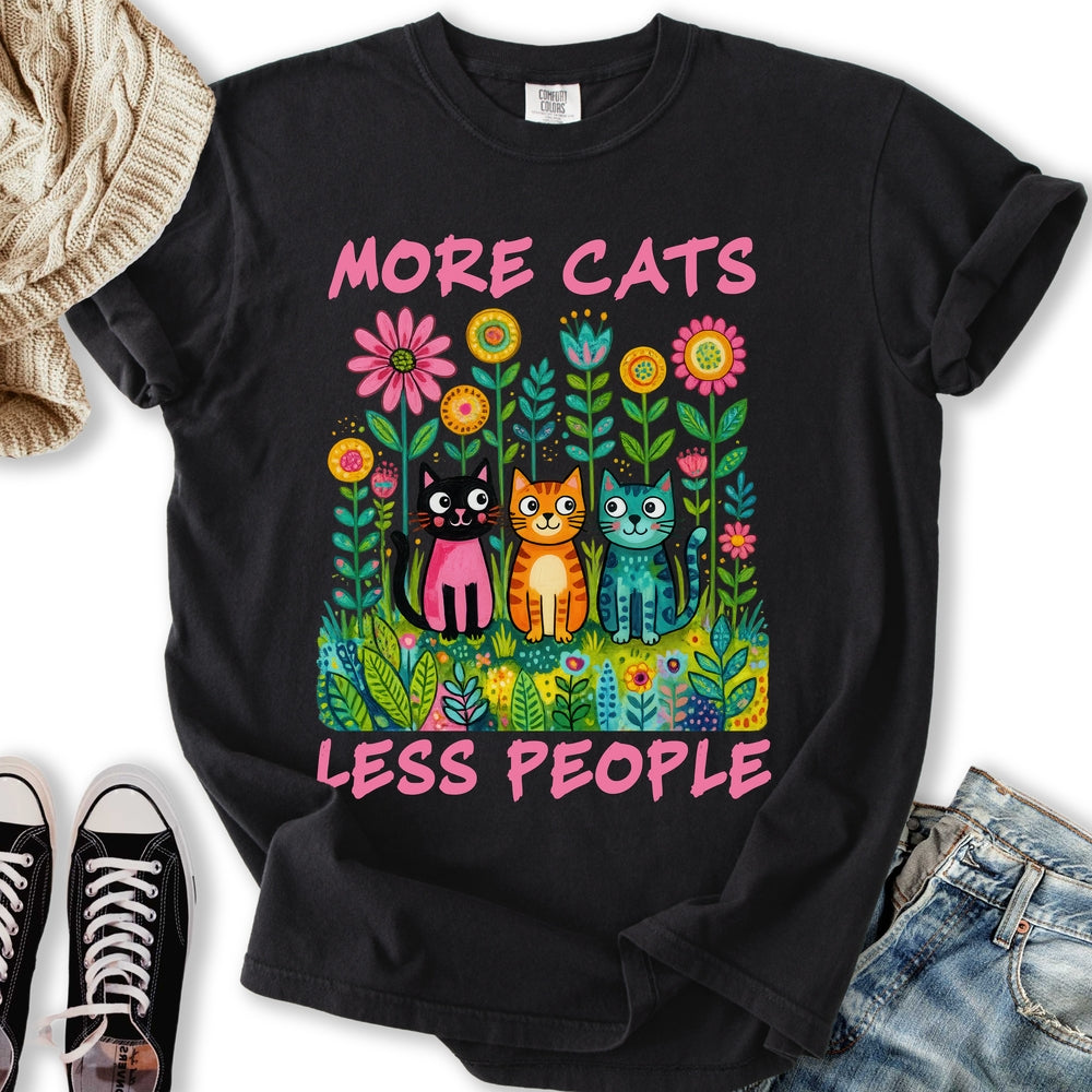 More Cats Folk Art - Adult & Kids T-Shirts, Sweatshirts & Hoodies apparel design preview 2