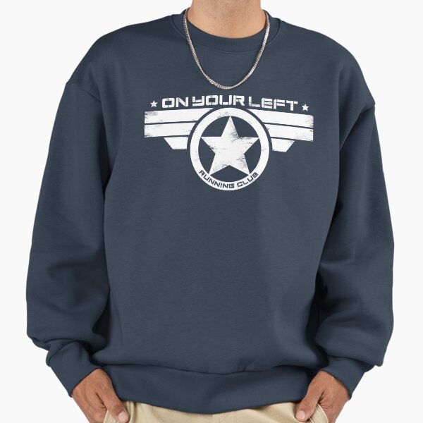 "On Your Left Running Club" Distressed Print 2 - Adult & Kids T-Shirts, Sweatshirts & Hoodies apparel design preview 1