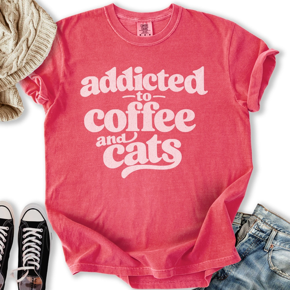 Coffee And Cats - Adult & Kids T-Shirts, Sweatshirts & Hoodies apparel design preview 1
