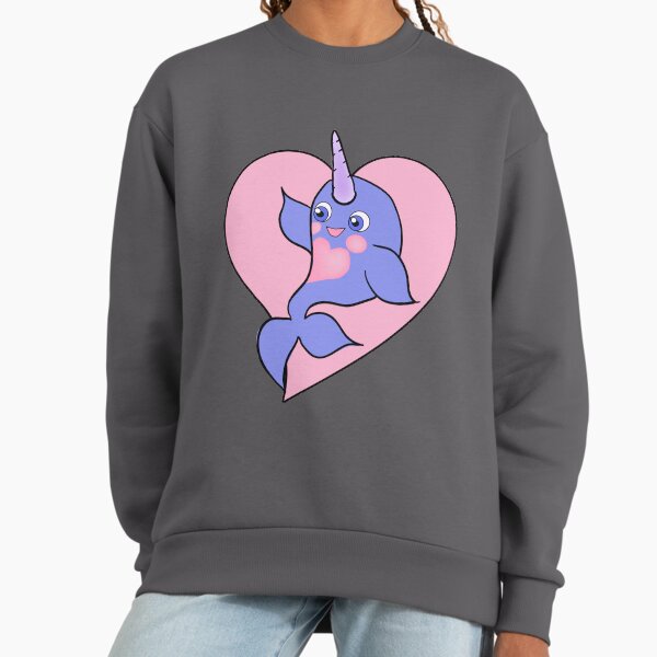 Cute pink Narwhal Heart - Adult & Kids T-Shirts, Sweatshirts & Hoodies apparel design preview 1