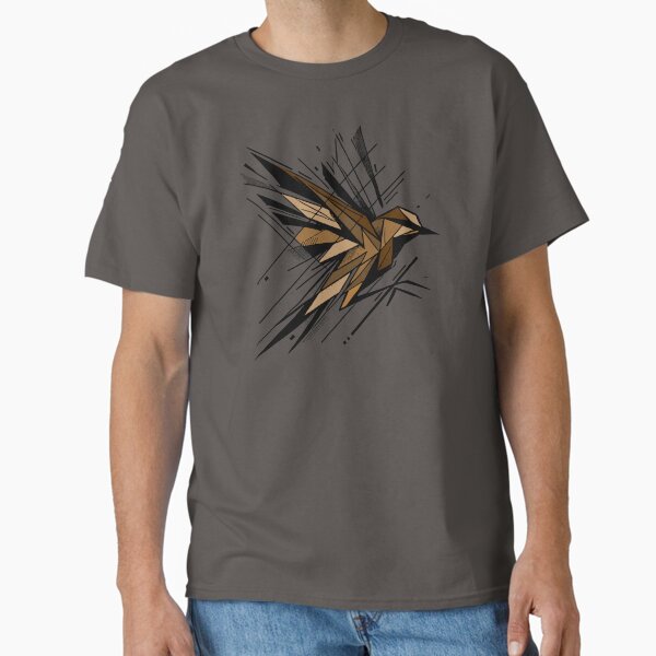 Flying Swift Bird, Abstract Geometric Shape Feathers, - Adult & Kids T-Shirts, Sweatshirts & Hoodies apparel design preview 1