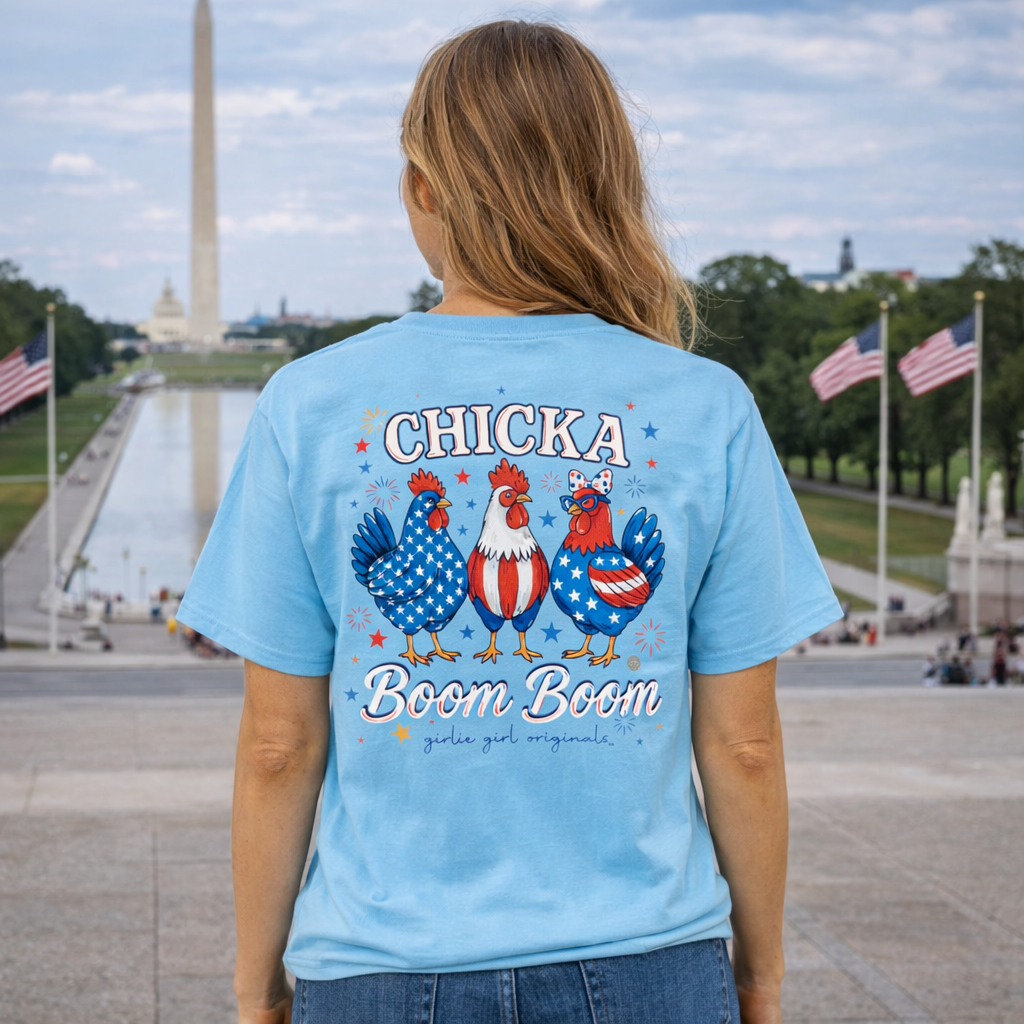 Girlie Girl Originals Chicka Boom USA - Adult & Kids T-Shirts, Sweatshirts & Hoodies apparel design preview 1