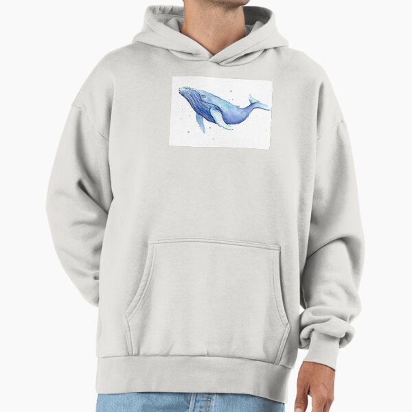 Humpback Whale Blue Watercolor Painting - Adult & Kids T-Shirts, Sweatshirts & Hoodies apparel design preview 1