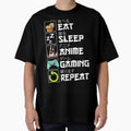 Eat Sleep Anime Gaming Repeat Kawaii Otaku Manga - Adult & Kids T-Shirts, Sweatshirts & Hoodies apparel design preview 1