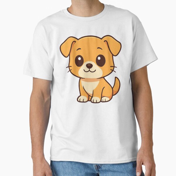 Cute little dog in anime style - Adult & Kids T-Shirts, Sweatshirts & Hoodies apparel design preview 1