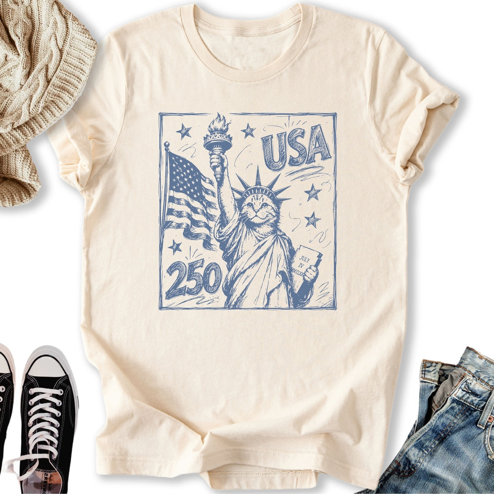Liberty Cat - Adult & Kids T-Shirts, Sweatshirts & Hoodies apparel design preview 1
