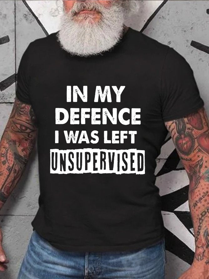 In My Defence I Was Left Print Men Slogan - Adult & Kids T-Shirts, Sweatshirts & Hoodies apparel design preview 6