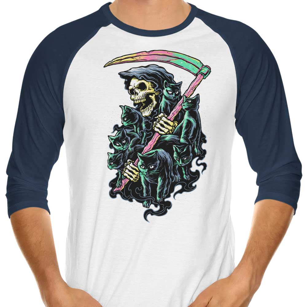 7 Deadly Cats 3/4 Sleeve Raglan - Adult & Kids T-Shirts, Sweatshirts & Hoodies apparel design preview 1