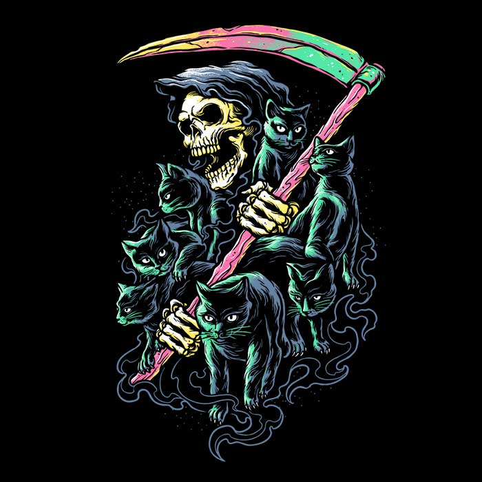 7 Deadly Cats Women's Apparel - Adult & Kids T-Shirts, Sweatshirts & Hoodies apparel design preview 2