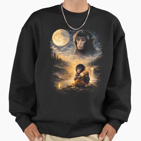 Baby Monkey Punch, Vintage Aesthetic - Adult & Kids T-Shirts, Sweatshirts & Hoodies apparel design preview 1