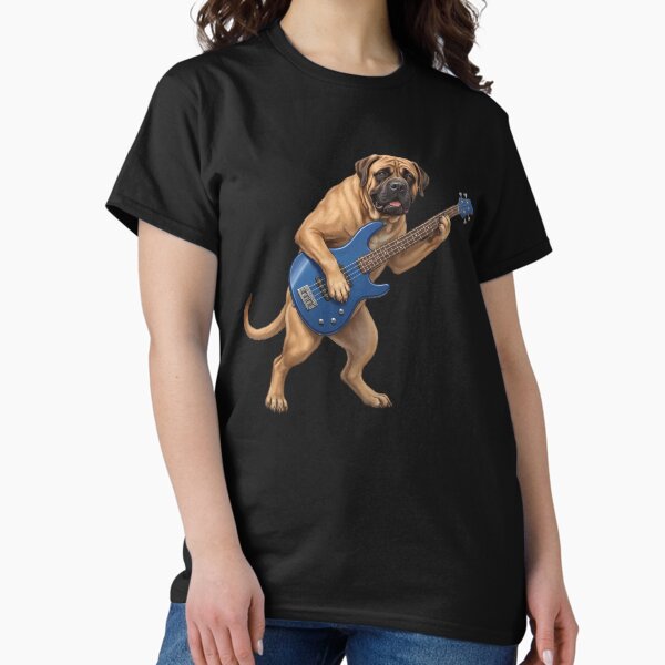 Mastiff Playing Bass Guitar Player Guitarist Dog - Adult & Kids T-Shirts, Sweatshirts & Hoodies apparel design preview 1