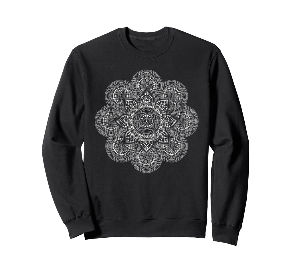 Floral Mandala Geometric Pattern Sweatshirt - Fun Novelty Design Men Women - T-Shirt, Sweatshirt, Hoodie