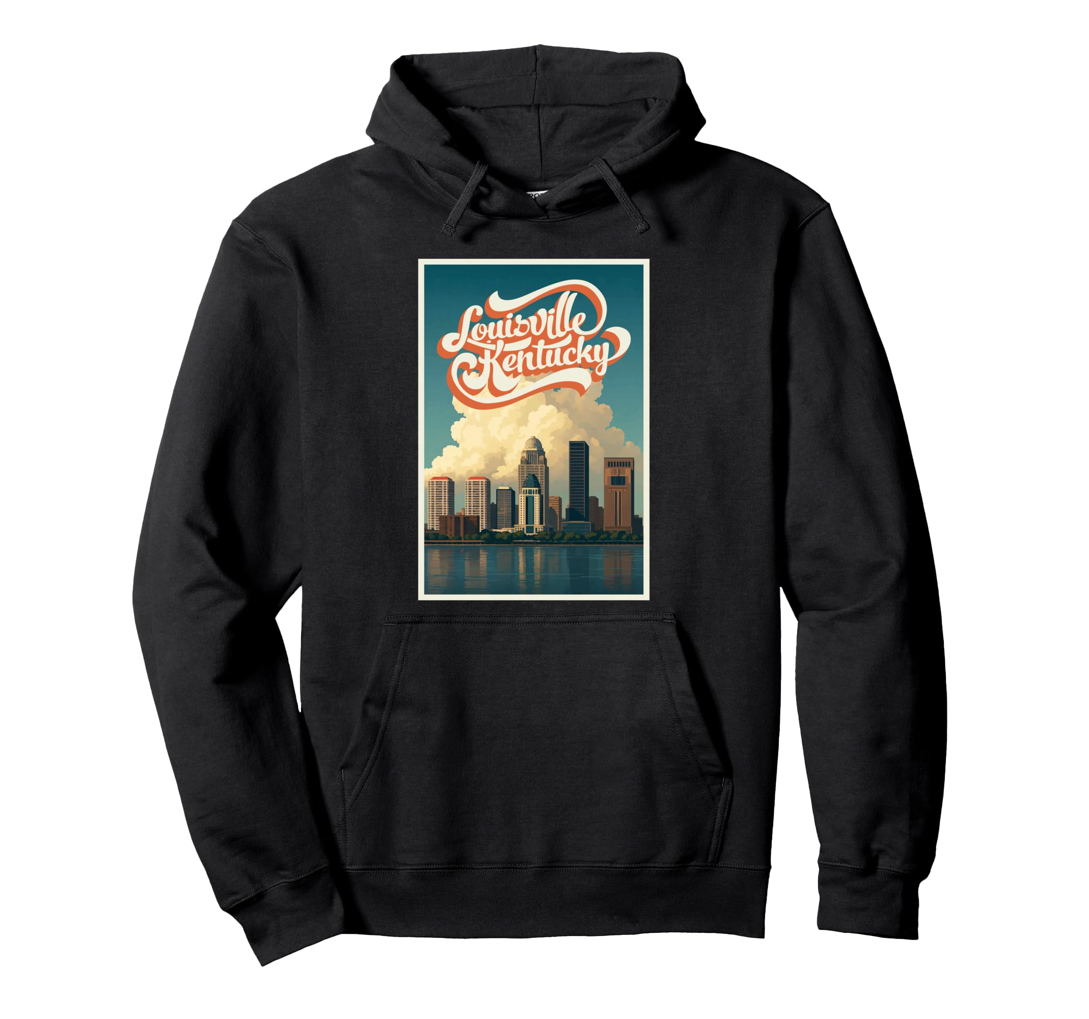 Kentucky Louisville City Skyline Hoodie - Custom Art Print Unisex - T-Shirt, Sweatshirt, Hoodie