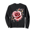 Rose Flower Neo Traditional Tattoo Sweatshirt - Custom Art Print Men Women - T-Shirt, Sweatshirt, Hoodie