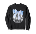 Disco Ball Blue Bow Coquette Girly Sweatshirt - Graphic Print Unisex - T-Shirt, Sweatshirt, Hoodie