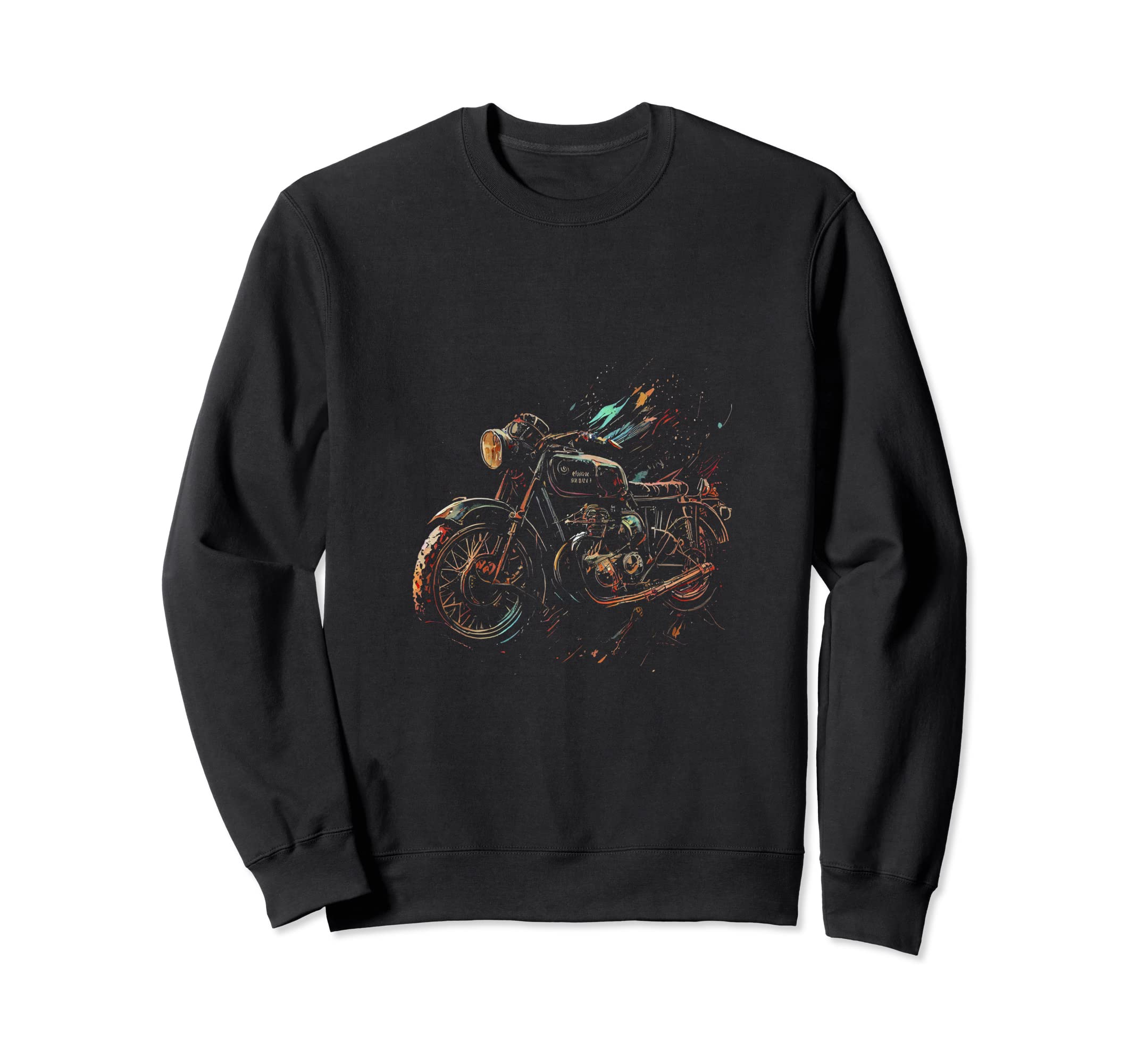 Stylish Motorcycle Sweatshirt - Aesthetic Graphic for Adults - T-Shirt, Sweatshirt, Hoodie