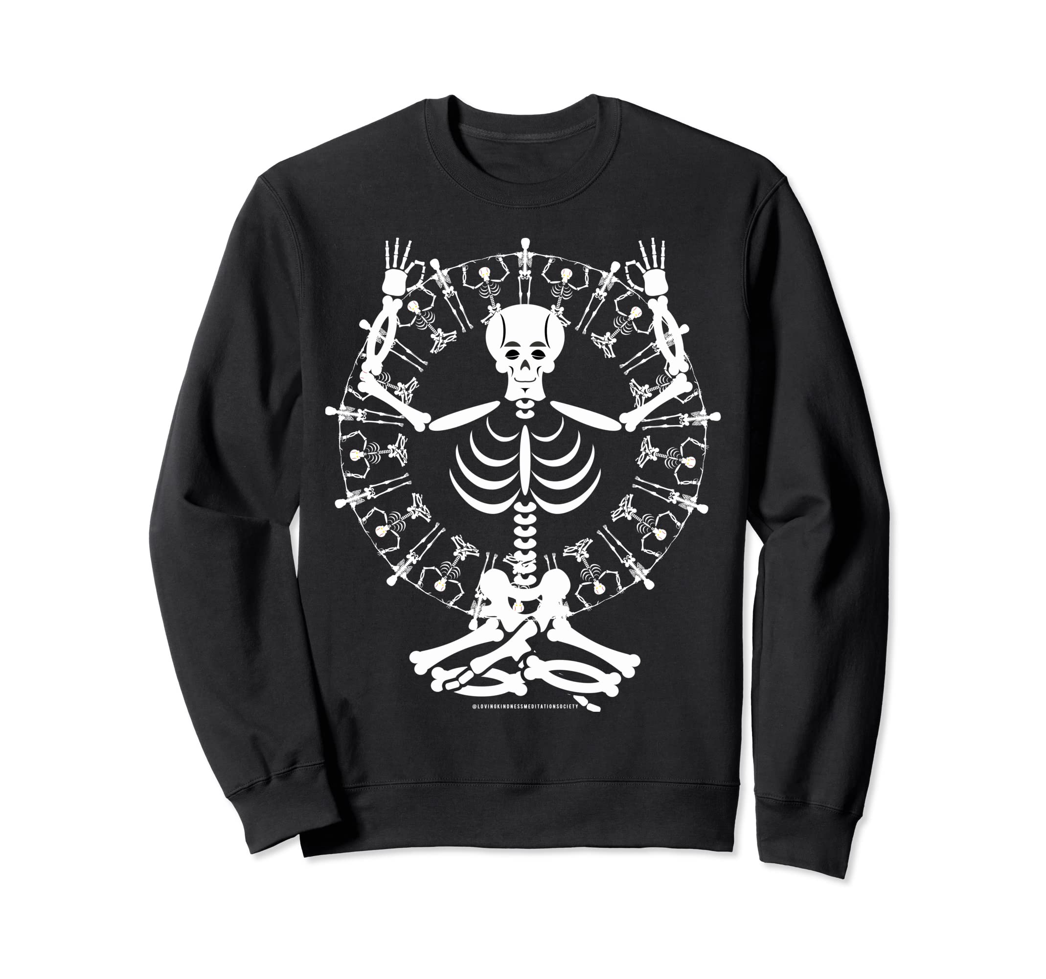 Halloween Meditate Skeleton Sweatshirt - Unique Graphic for Adults - T-Shirt, Sweatshirt, Hoodie