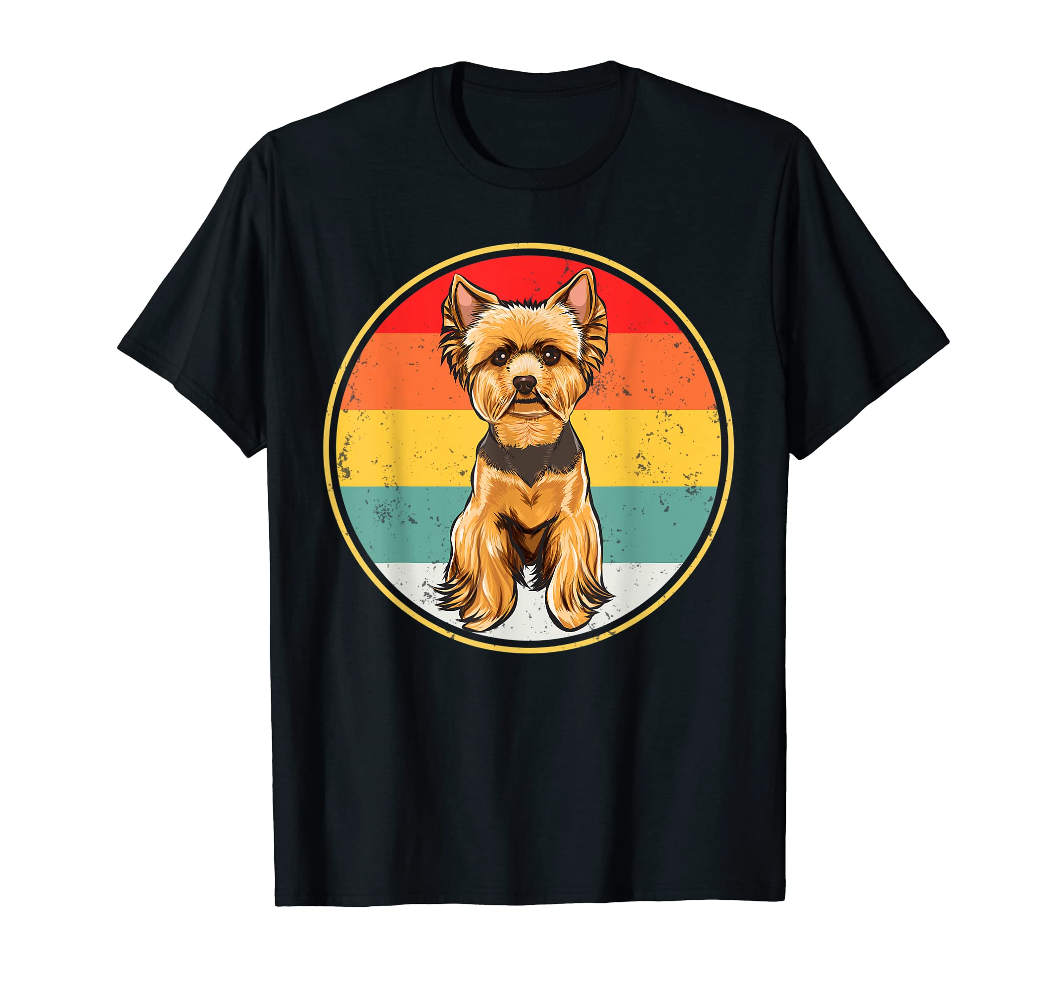 Sunset Yorkshire Terrier Dog T-Shirt - Fun Novelty Design for Adults - T-Shirt, Sweatshirt, Hoodie