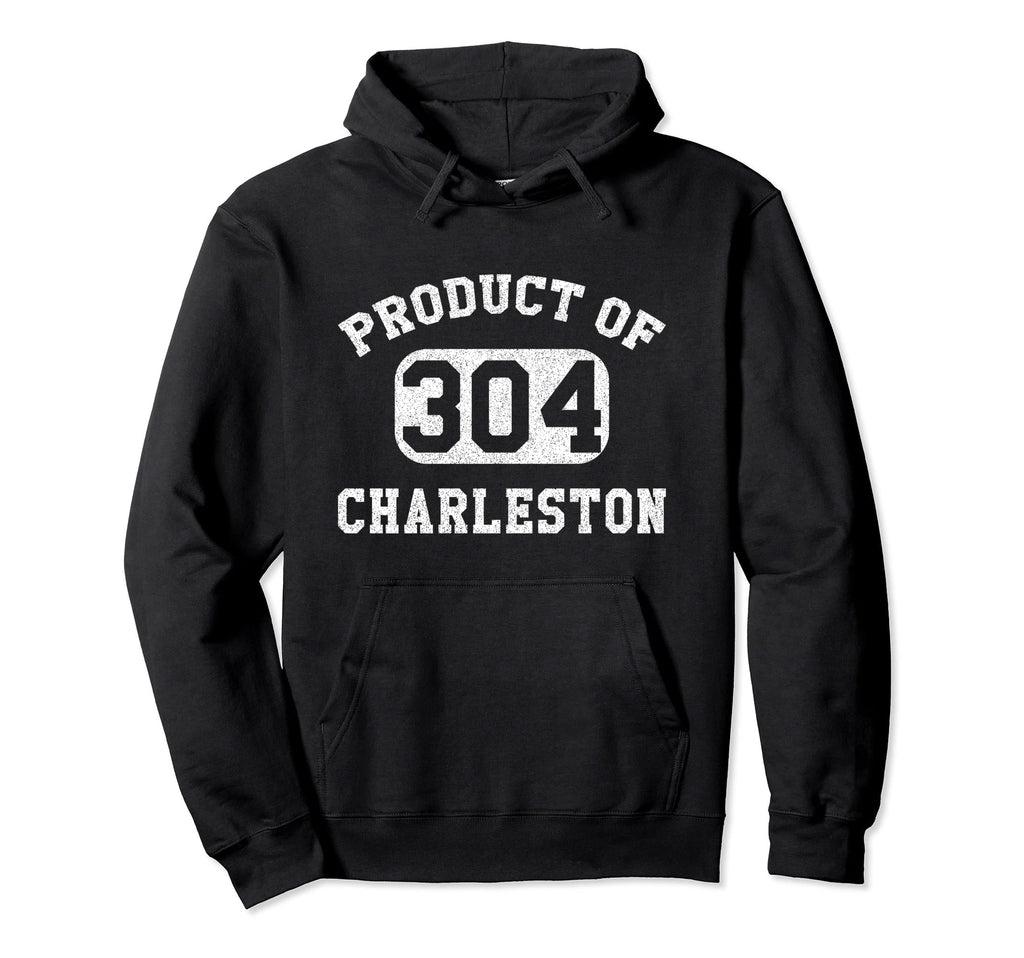 Charleston West Virginia Area Code Hoodie - Minimalist Print Unisex - T-Shirt, Sweatshirt, Hoodie