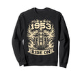 Biker 1953 Ride Birthday Motorcycle Sweatshirt - Trendy Graphic for Adults - T-Shirt, Sweatshirt, Hoodie