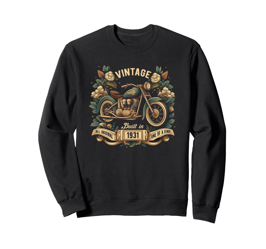 Motorcycle Lovers 94Th Birthday Sweatshirt - Custom Art Print Men Women - T-Shirt, Sweatshirt, Hoodie