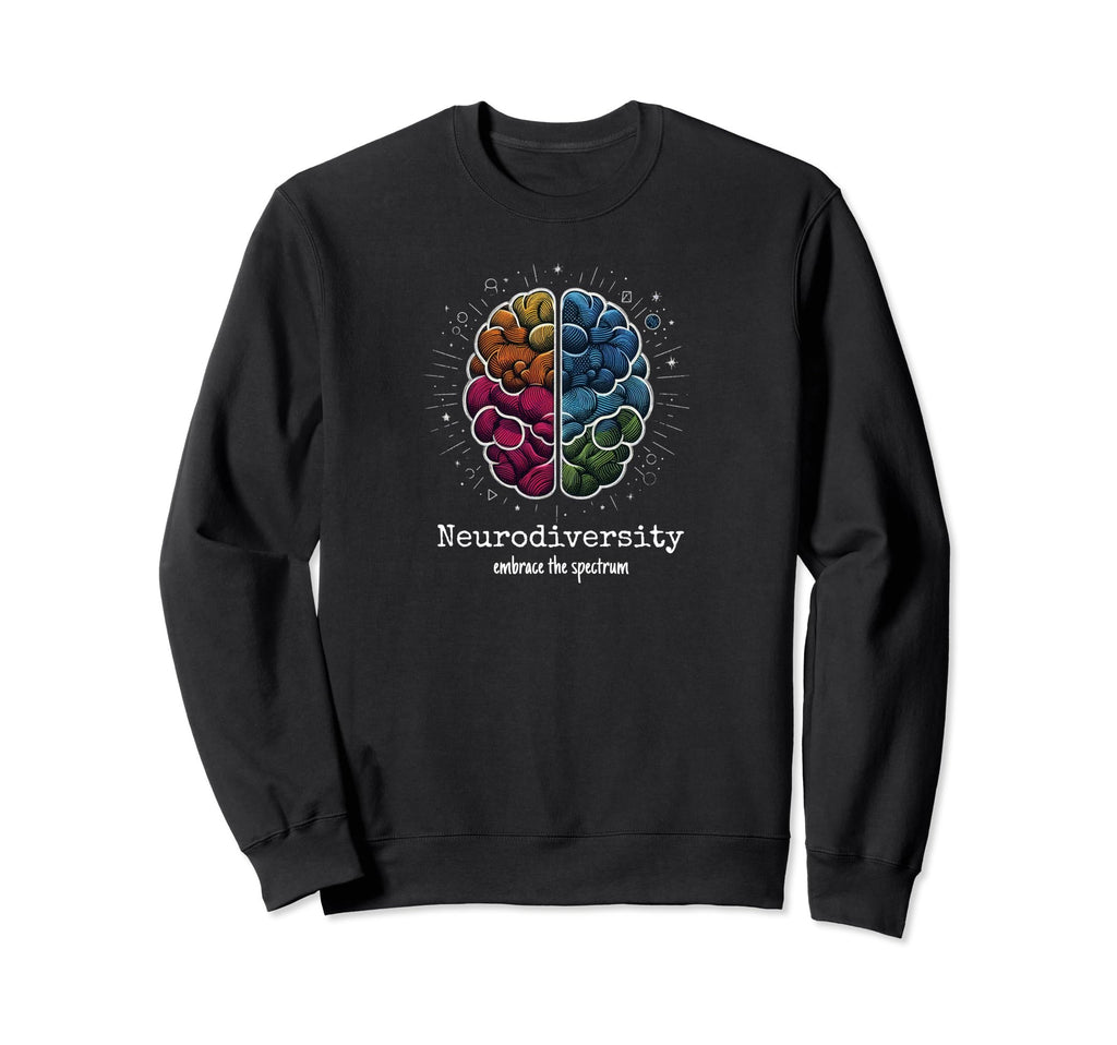 Colorful Rainbow Brain Sweatshirt - Casual Everyday Wear Unisex - T-Shirt, Sweatshirt, Hoodie