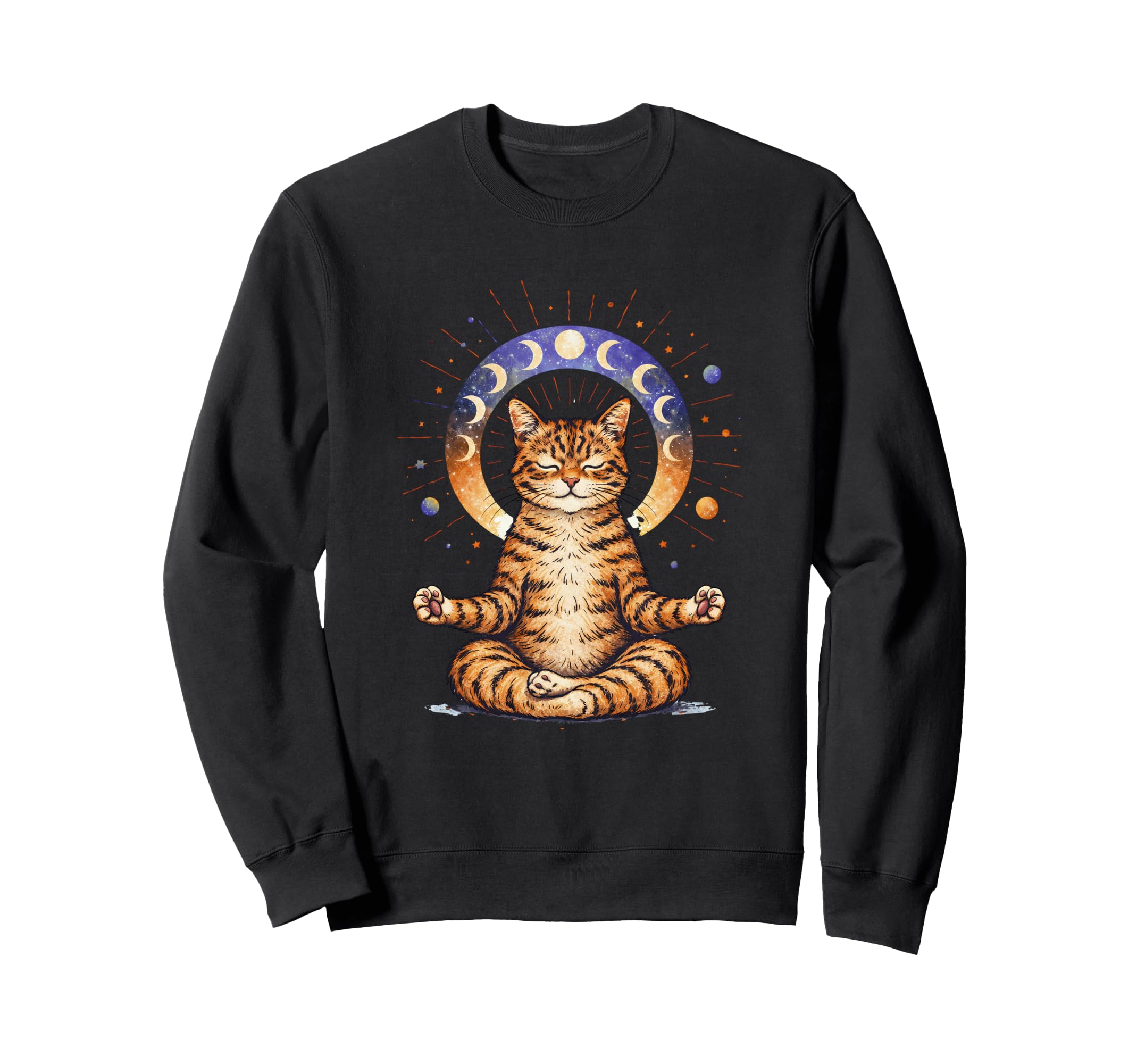 Zen Cat Spiritual Buddhist Yoga Sweatshirt - Novelty Apparel Men Women - T-Shirt, Sweatshirt, Hoodie