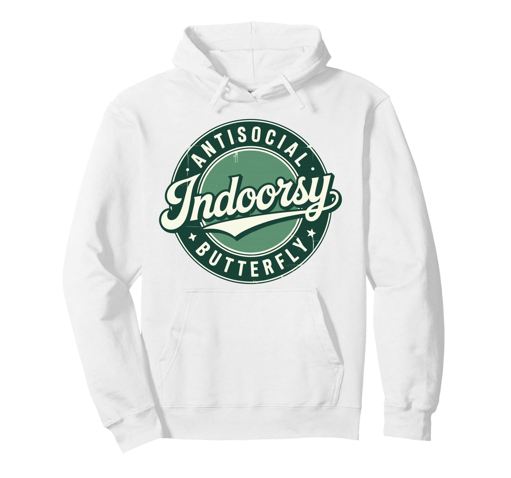Indoorsy Antisocial Butterfly Antisocial Hoodie - Graphic Print Men Women - T-Shirt, Sweatshirt, Hoodie