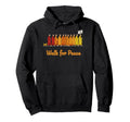 Walk Peace Buddhist Monks Parade Hoodie - Minimalist Print for Adults - T-Shirt, Sweatshirt, Hoodie