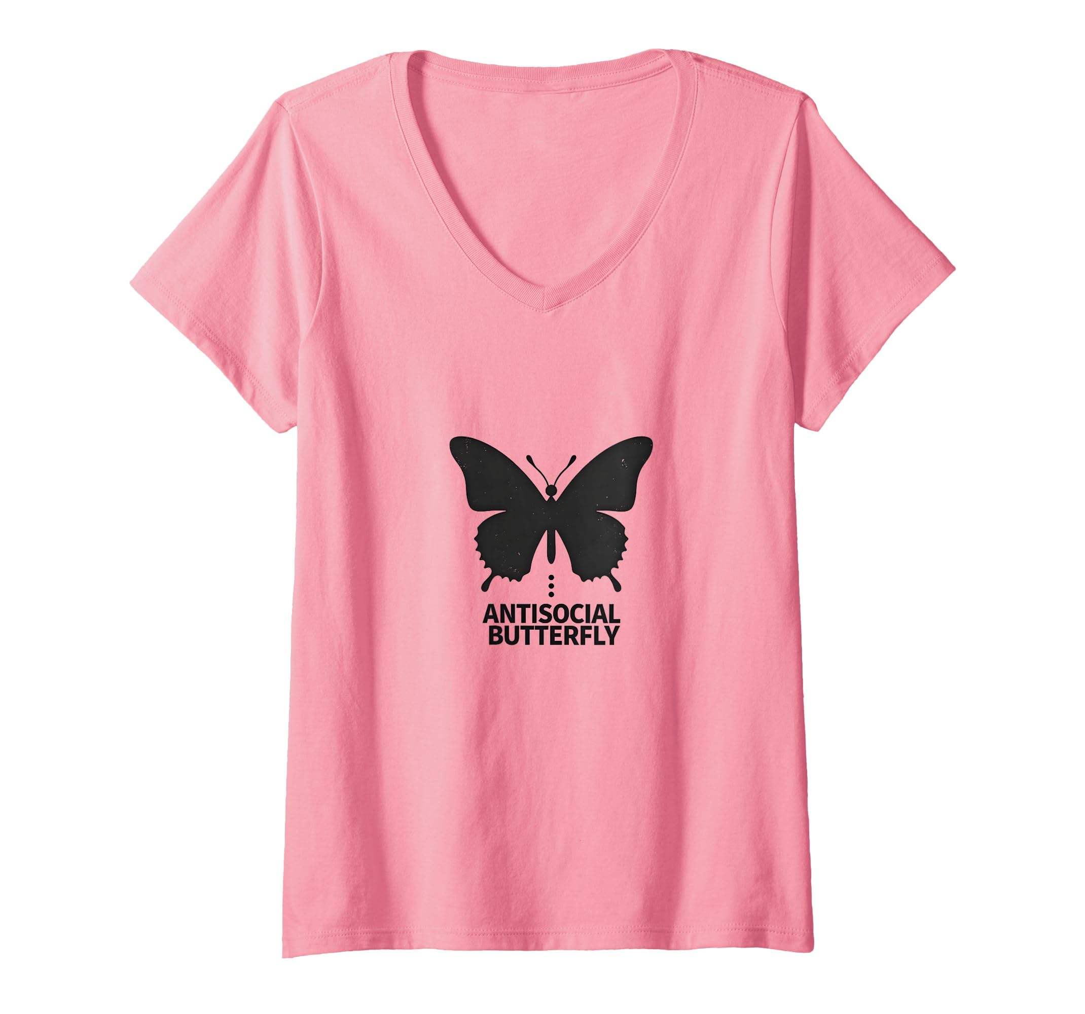 Womens Antisocial Butterfly Minimalist T-Shirt - Trendy Graphic for Adults - T-Shirt, Sweatshirt, Hoodie