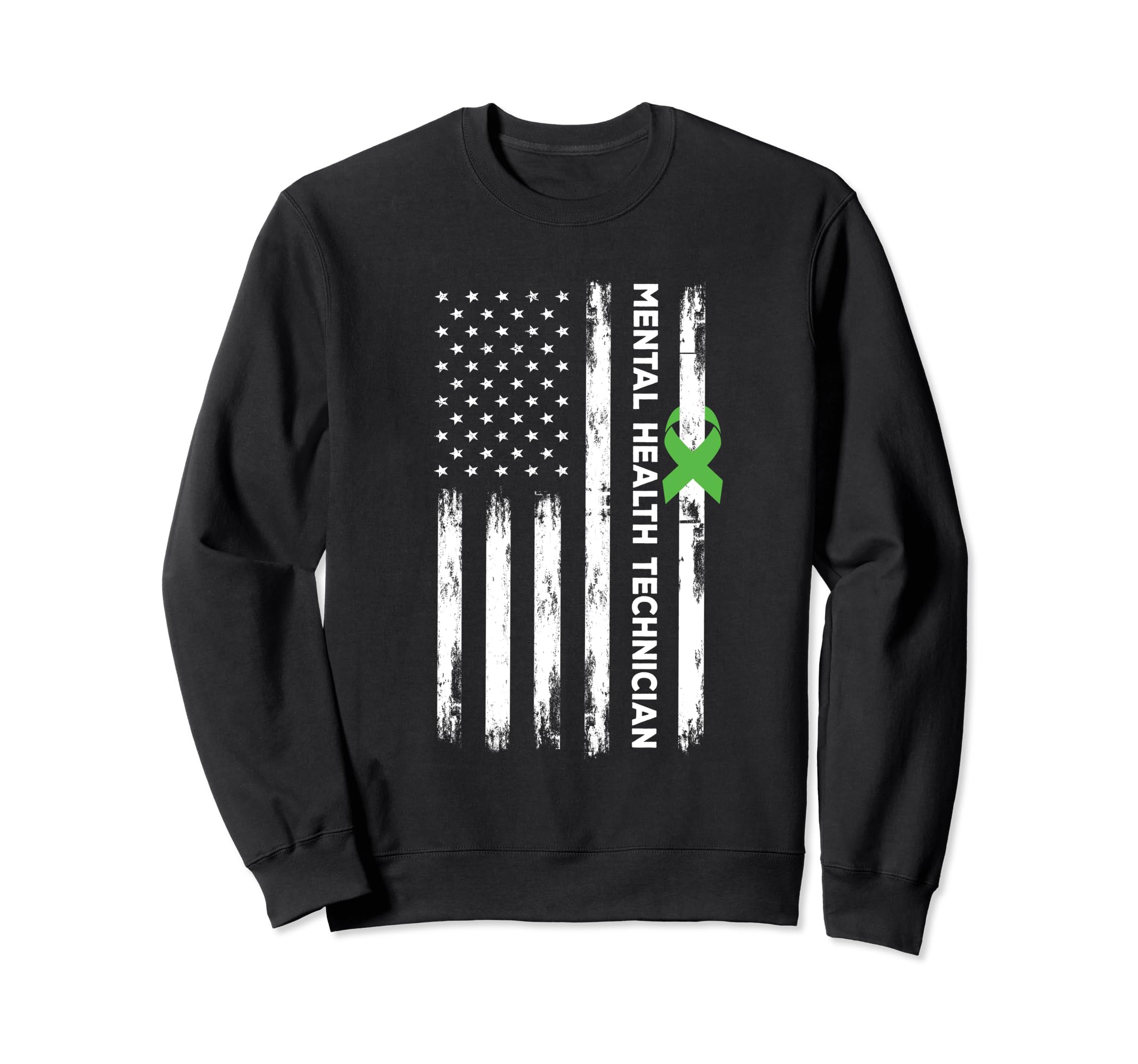 American Flag Mental Health Sweatshirt - Fun Novelty Design Men Women - T-Shirt, Sweatshirt, Hoodie