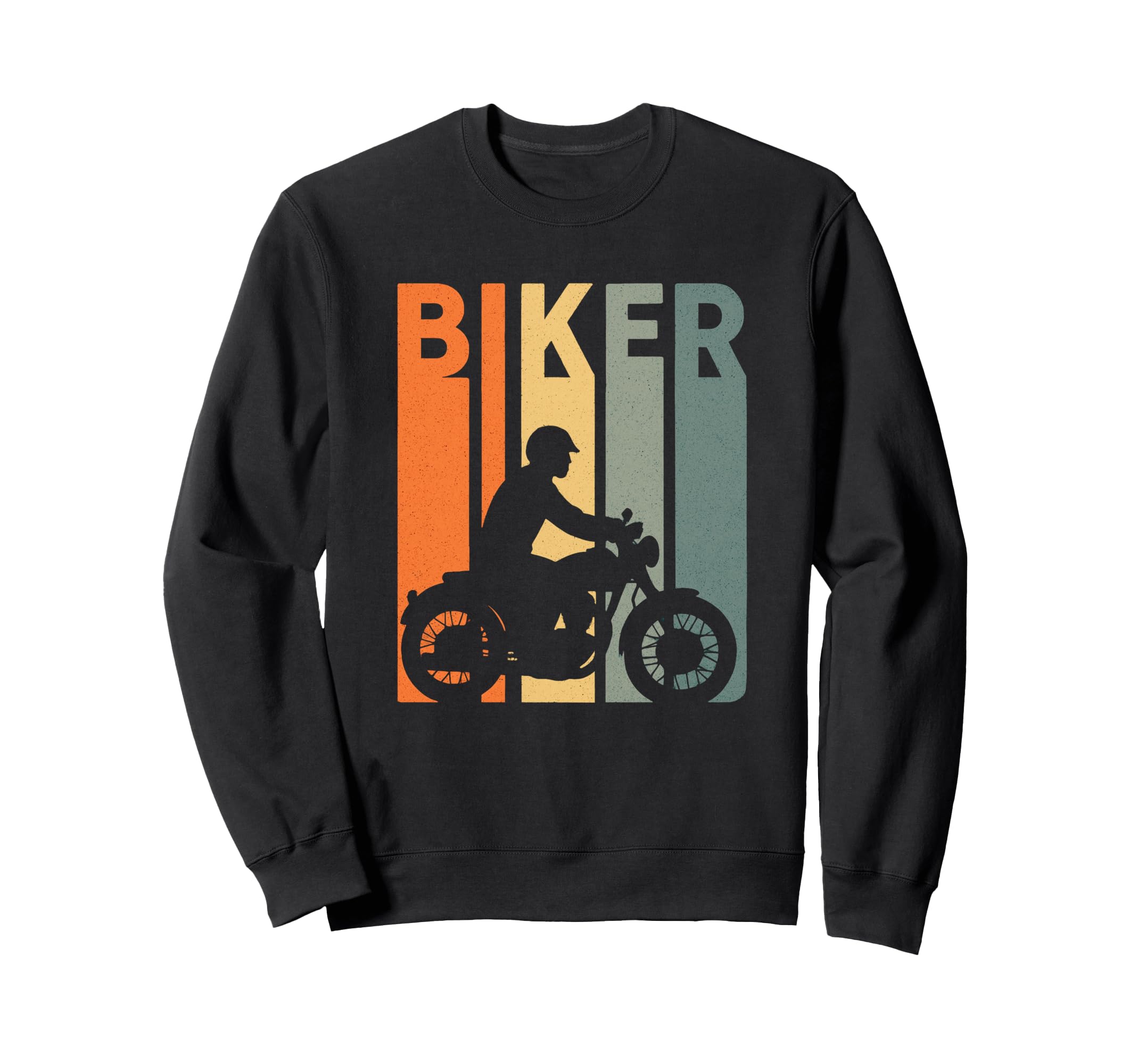 Biker Silhouette Motorcycle Rider Sweatshirt - Aesthetic Graphic Men Women - T-Shirt, Sweatshirt, Hoodie