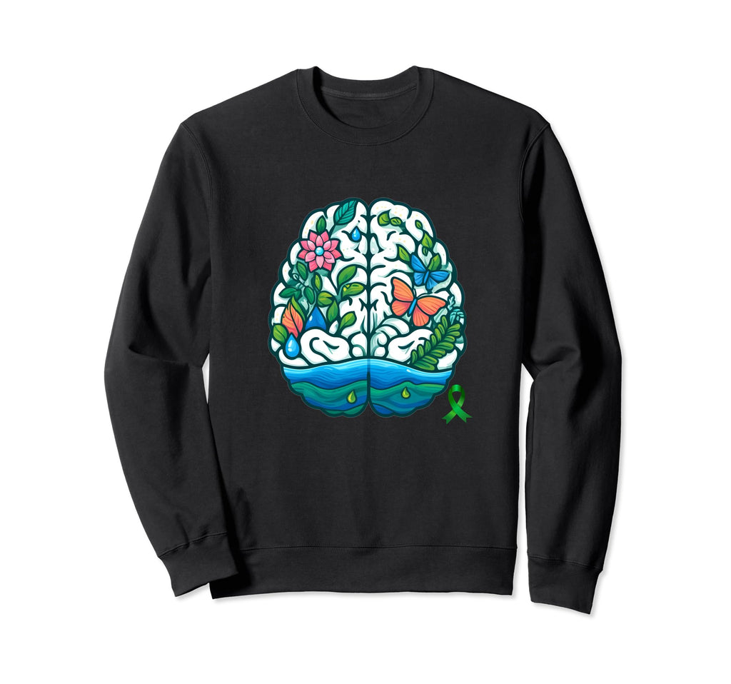 May We Wear Green Ribbon Mental Sweatshirt - Minimalist Print Unisex - T-Shirt, Sweatshirt, Hoodie