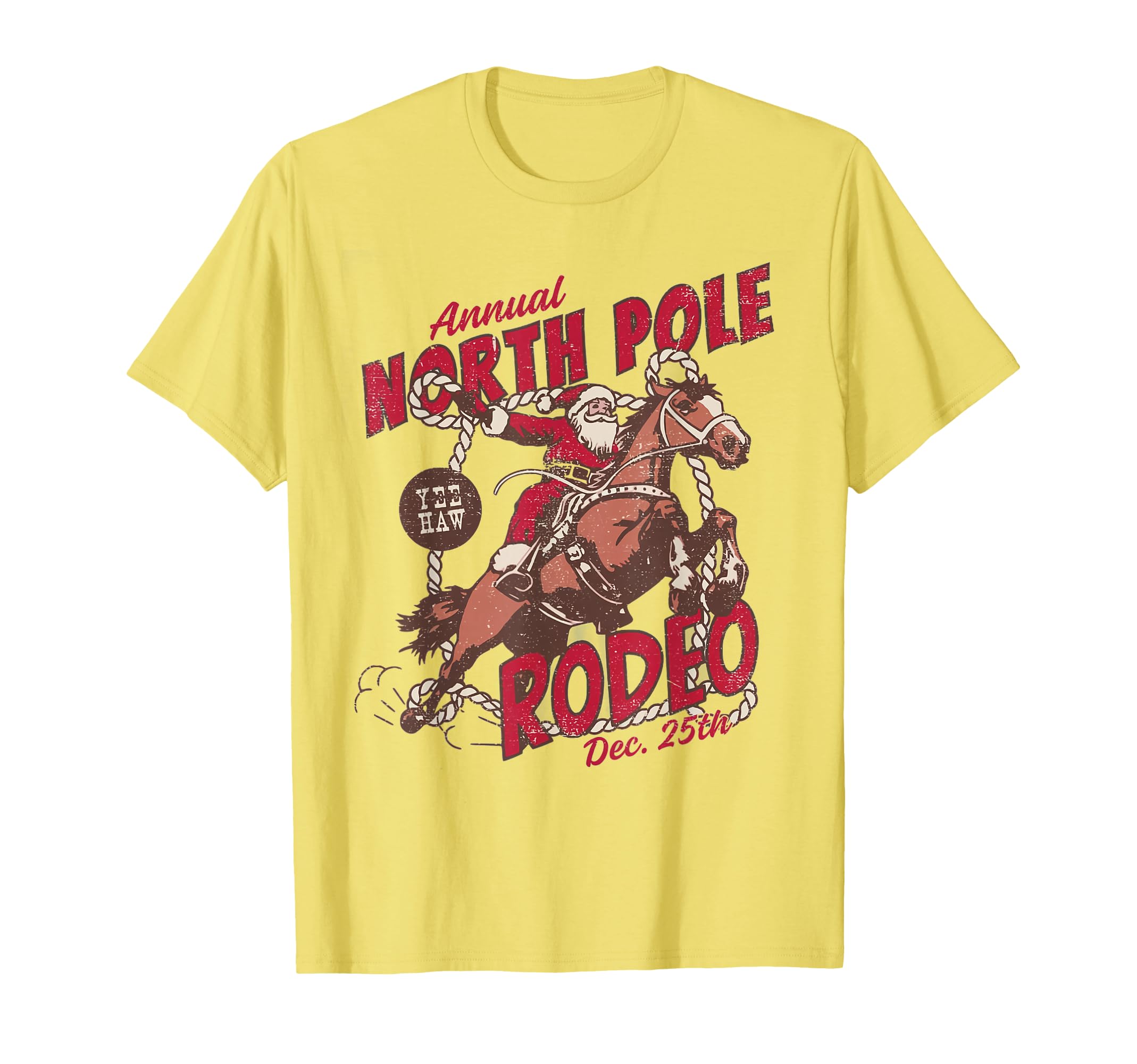 North Pole Rodeo Cowboy Santa T-Shirt - Casual Everyday Wear for Adults - T-Shirt, Sweatshirt, Hoodie