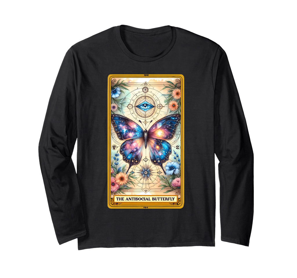 Antisocial Butterfly Tarot Card Introvert T-Shirt - Trendy Graphic Unisex - T-Shirt, Sweatshirt, Hoodie