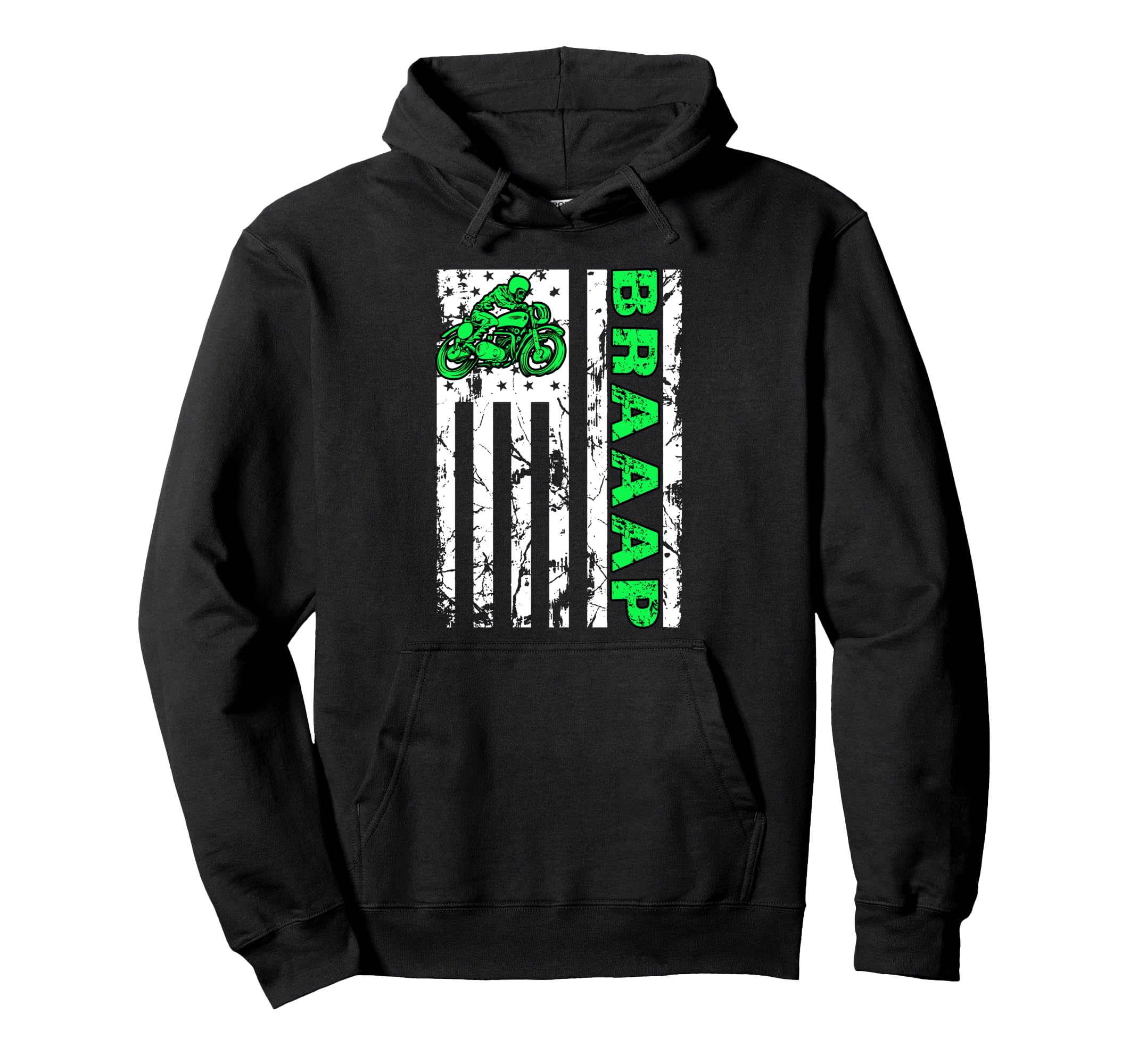 Brap Usa Flag Motocross Dirt Bike Hoodie - Streetwear Style for Adults - T-Shirt, Sweatshirt, Hoodie