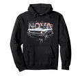 1970 70 Nova Ss American Flag Muscle Car Hoodie - Minimalist Print Unisex - T-Shirt, Sweatshirt, Hoodie