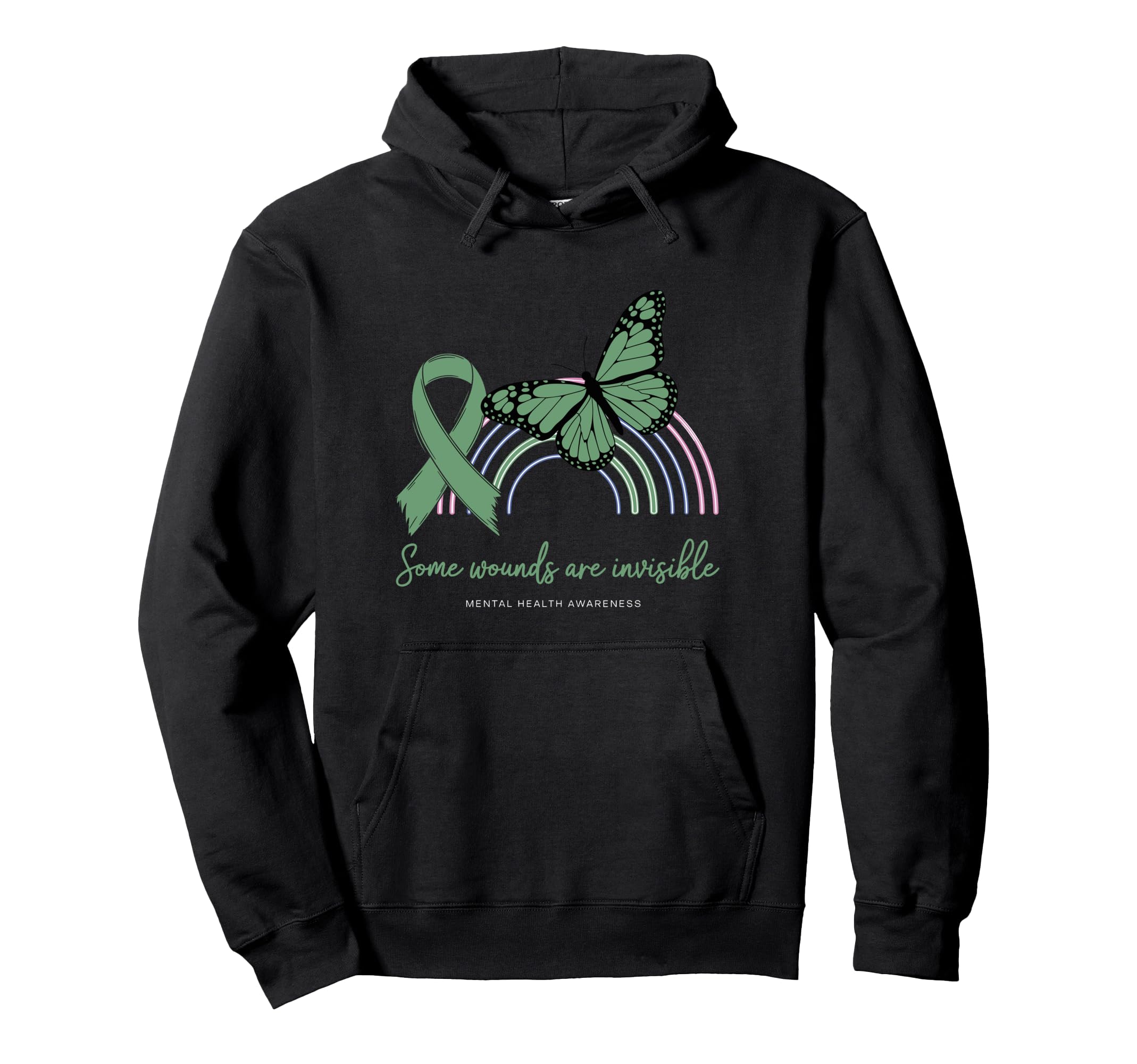 Some Wounds Are Invisible Mental Health Hoodie - Unique Graphic for Adults - T-Shirt, Sweatshirt, Hoodie