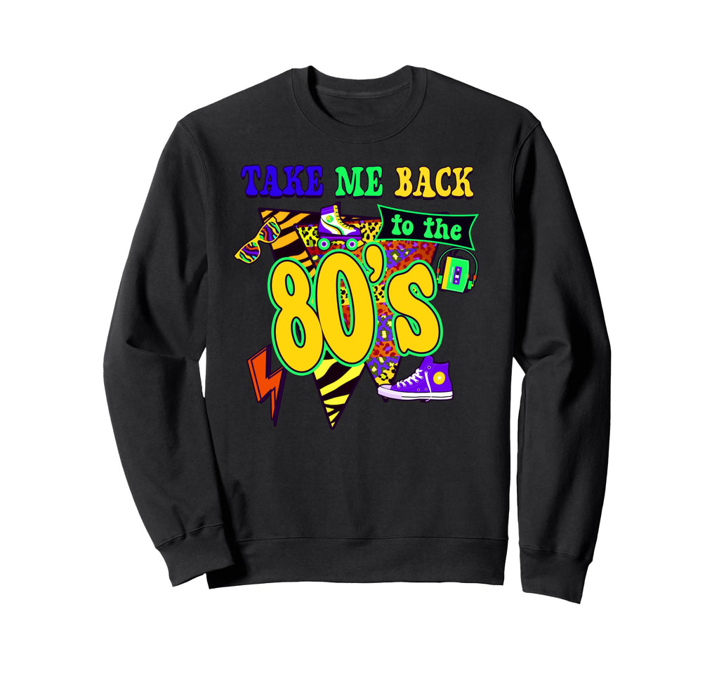 1980S Party Theme Roller Skates Sweatshirt - Minimalist Print Men Women - T-Shirt, Sweatshirt, Hoodie