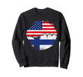 Finns American Flag Roots Finland Sweatshirt - Unique Graphic Unisex - T-Shirt, Sweatshirt, Hoodie